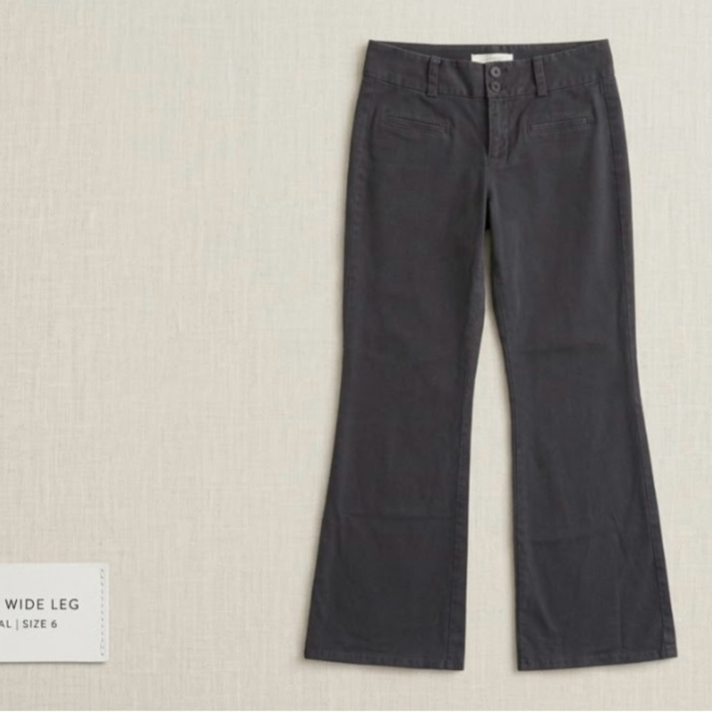 Ann Taylor Wide Leg Pants in Charcoal